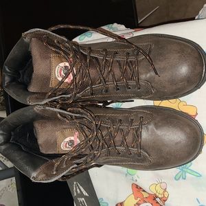 Brahma Work Boots Oil Resistant Shoes Men Size 11  Brown Leather ***NEVER WORN**